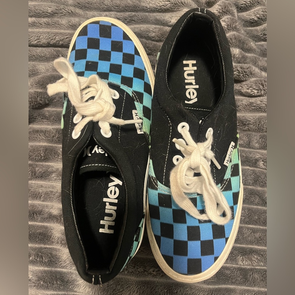 Kids Hurley rainbow checkerboard sneakers